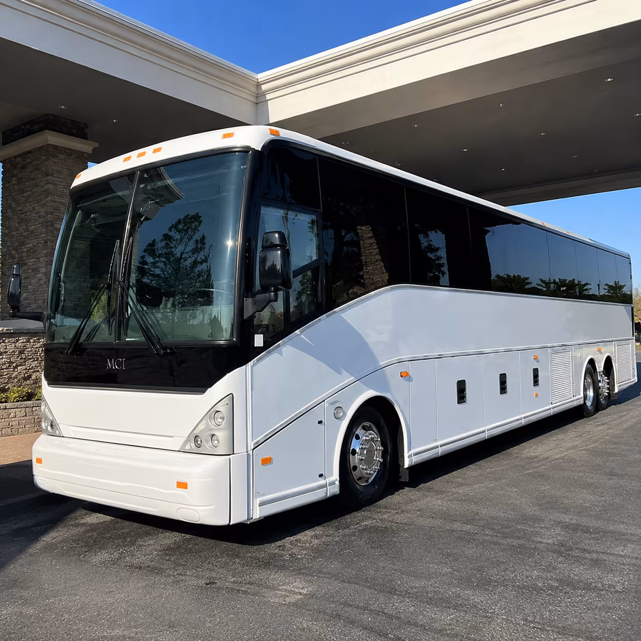 high point charter bus rental exterior