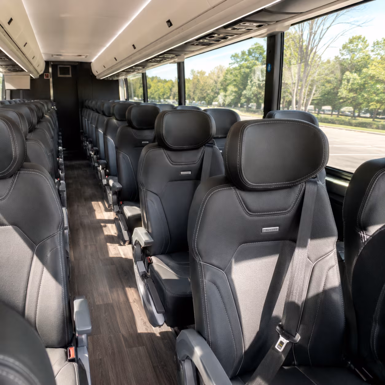 high point charter bus rental inside
